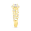 Thumbnail Image 2 of Adore Round-Cut Diamond Cushion Halo Engagement Ring 1-1/4 ct tw 14K Yellow Gold