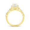 Thumbnail Image 3 of Adore Round-Cut Diamond Cushion Halo Engagement Ring 1-1/4 ct tw 14K Yellow Gold