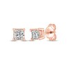 Thumbnail Image 1 of Princess-Cut Diamond Solitaire Stud Earrings 1/4 ct tw 14K Rose Gold (J/I2)
