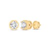 Thumbnail Image 1 of Round-Cut Diamond Bezel-Look Solitaire Stud Earrings 1/4 ct tw 14K Yellow Gold (I/I2)