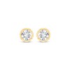Thumbnail Image 2 of Round-Cut Diamond Bezel-Look Solitaire Stud Earrings 1/4 ct tw 14K Yellow Gold (I/I2)