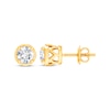 Thumbnail Image 3 of Round-Cut Diamond Bezel-Look Solitaire Stud Earrings 1/4 ct tw 14K Yellow Gold (I/I2)