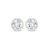 Thumbnail Image 2 of Round-Cut Diamond Bezel-Look Solitaire Stud Earrings 1/2 ct tw 14K White Gold (I/I2)