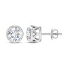 Thumbnail Image 3 of Round-Cut Diamond Bezel-Look Solitaire Stud Earrings 1/2 ct tw 14K White Gold (I/I2)