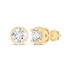 Thumbnail Image 1 of Round-Cut Diamond Bezel-Look Solitaire Stud Earrings 1/2 ct tw 14K Yellow Gold (I/I2)