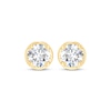 Thumbnail Image 2 of Round-Cut Diamond Bezel-Look Solitaire Stud Earrings 1/2 ct tw 14K Yellow Gold (I/I2)
