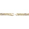 Thumbnail Image 3 of Men's Diamond Station Cuban Curb Chain Bracelet 1 ct tw 10K Yellow Gold 8.5"
