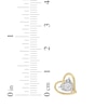 Thumbnail Image 6 of Radiant Reflections Diamond Solitaire Heart Stud Earrings 1/4 ct tw 10K Yellow Gold (I/I3)