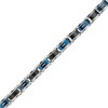 Thumbnail Image 3 of KAY Lab-Grown Diamonds Men's Link Bracelet 1/6 ct tw Black & Blue Ion-Plated Stainless Steel 8.5"