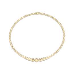 Graduating Bead Necklace 18K Yellow Gold-Plated Sterling Silver 18"