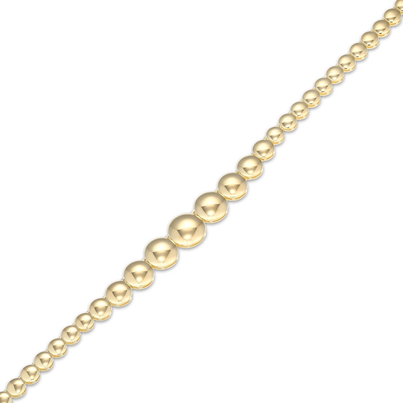 Main Image 2 of Graduating Bead Necklace 18K Yellow Gold-Plated Sterling Silver 18"