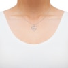 Thumbnail Image 4 of Diamond "Mom" Heart Necklace 1/10 ct tw Sterling Silver