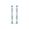 Thumbnail Image 2 of Baguette-Cut Swiss Blue Topaz Hoop Earrings Sterling Silver