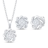 Thumbnail Image 1 of Diamond Wreath Halo Gift Set 3/8 ct tw Sterling Silver