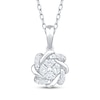 Thumbnail Image 2 of Diamond Wreath Halo Gift Set 3/8 ct tw Sterling Silver