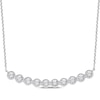 Thumbnail Image 1 of Diamond Circles Smile Necklace 1/10 ct tw Sterling Silver 19"