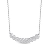 Thumbnail Image 2 of Diamond Circles Smile Necklace 1/10 ct tw Sterling Silver 19"