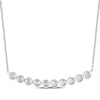 Thumbnail Image 3 of Diamond Circles Smile Necklace 1/10 ct tw Sterling Silver 19"