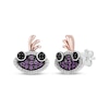 Thumbnail Image 1 of Disney Treasures Monsters, Inc. "Randall" Amethyst & Diamond Earrings 1/10 ct tw Sterling Silver & 10K Rose Gold