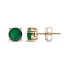 Thumbnail Image 1 of Natural Emerald Solitaire Earrings 10K Yellow Gold