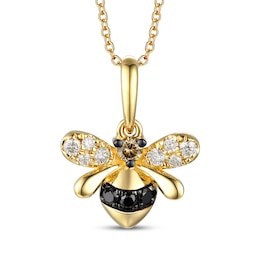 Le Vian Diamond Bee Necklace 1/5 ct tw 14K Honey Gold 19"