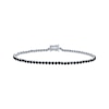 Thumbnail Image 1 of Black Diamond Line Bracelet 1 ct tw Sterling Silver 7.5"