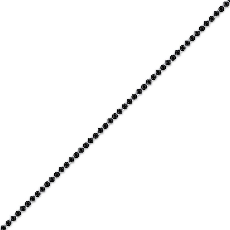 Main Image 2 of Black Diamond Line Bracelet 1 ct tw Sterling Silver 7.5"