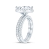 Thumbnail Image 2 of Adore Lab-Grown Diamonds Oval-Cut Halo Bridal Set 3-3/4 ct tw 14K White Gold