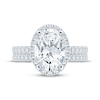Thumbnail Image 3 of Adore Lab-Grown Diamonds Oval-Cut Halo Bridal Set 3-3/4 ct tw 14K White Gold