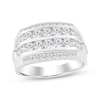 Thumbnail Image 1 of KAY Lab-Grown Diamonds Men's Multi-Row Ring 2 ct tw Sterling Silver