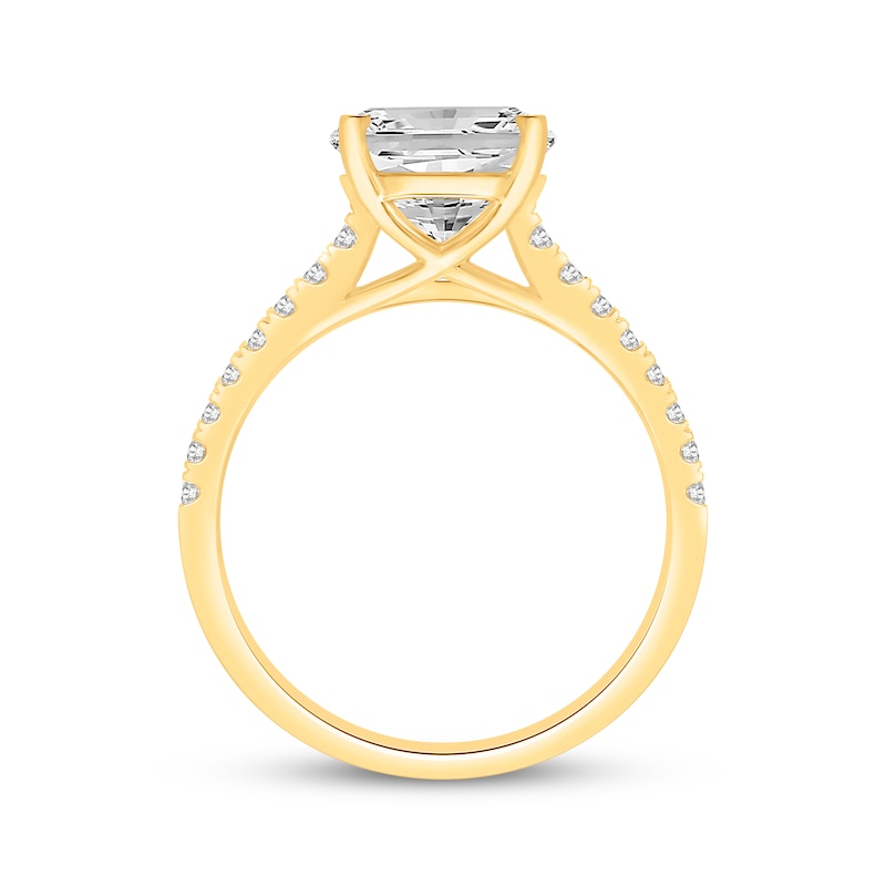 Main Image 3 of Lab-Grown Diamonds Oval-Cut Engagement Ring 4-1/2 ct tw 14K Yellow Gold