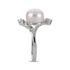 Thumbnail Image 2 of Button Cultured Pearl & White Topaz Bypass Ring Sterling Silver