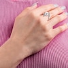 Thumbnail Image 5 of Button Cultured Pearl & White Topaz Bypass Ring Sterling Silver