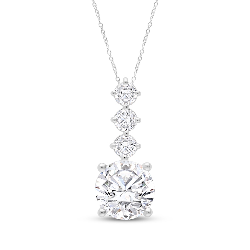 Main Image 1 of KAY Lab-Grown Diamonds Drop Necklace 3 ct tw 14K White Gold 18"