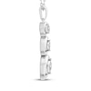 Thumbnail Image 2 of Memories Moments Magic Lab-Grown Diamond Three-Stone Vertical Necklace 1/5 ct tw Sterling Silver 18"
