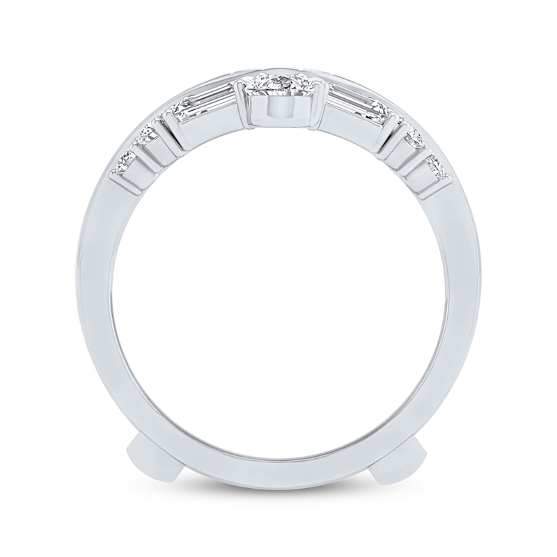 Main Image 4 of Adore Lab-Grown Diamonds Pear, Round & Emerald-Cut Contour Enhancer Ring 2-1/4 ct tw 14K White Gold