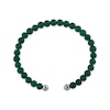 Thumbnail Image 2 of Dyed Green Chalcedony Bead Cuff Bangle Bracelet Sterling Silver