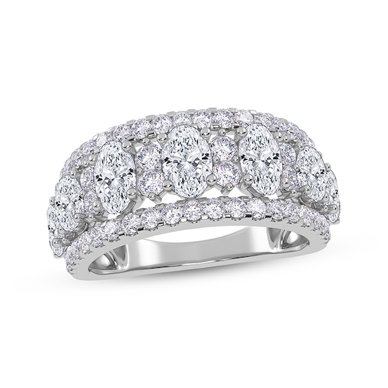 KAY Lab-Grown Diamonds Oval & Round-Cut Ring 2 ct tw 14K White Gold