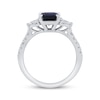 Thumbnail Image 3 of KAY Lab-Grown Diamonds Emerald-Cut Blue Lab-Created Sapphire Ring 1/2 ct tw 14K White Gold