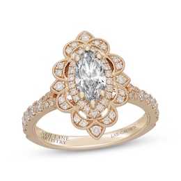 Neil Lane Artistry Heritage Marquise-Cut Lab-Grown Diamond Engagement Ring 1-1/2 ct tw 14K Yellow Gold