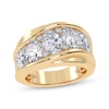 Thumbnail Image 1 of Adore Men's Lab-Grown Diamonds Oval- & Round-Cut Wedding Band 5 ct tw 14K Yellow Gold