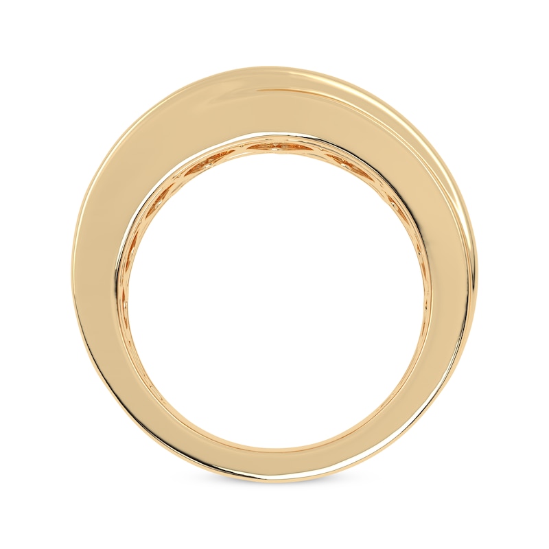 Main Image 3 of Adore Men's Lab-Grown Diamonds Oval- & Round-Cut Wedding Band 5 ct tw 14K Yellow Gold