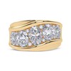 Thumbnail Image 4 of Adore Men's Lab-Grown Diamonds Oval- & Round-Cut Wedding Band 5 ct tw 14K Yellow Gold
