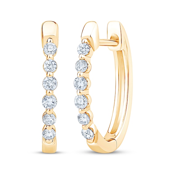 KAY Lab-Grown Diamonds Hoop Earrings 1/4 ct tw 10K Yellow Gold