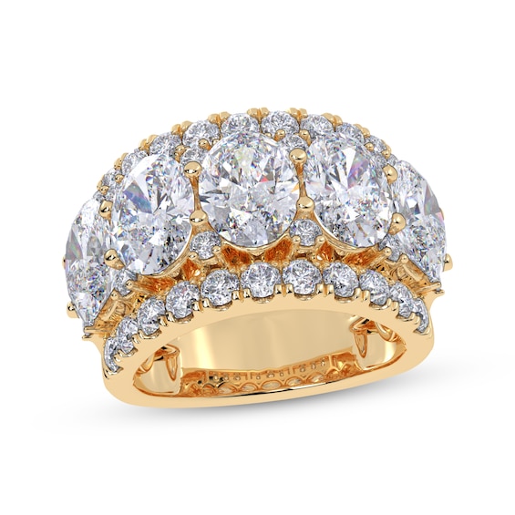 KAY Lab-Grown Diamonds Oval & Round-Cut Wide-Shank Fashion Ring 5 ct tw 14K Gold