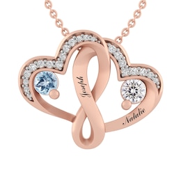 1/10 Ct. tw Diamond Joining Hearts Collection&#174; Couple's Pendant