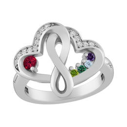 1/15 Ct. tw Diamond Joining Hearts Collection&#174; Family & Mother's Ring