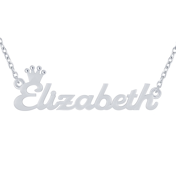 Crown Nameplate Necklace (1 Name)