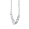 Thumbnail Image 2 of THE LEO Diamond Necklace 1 ct tw Round-cut 14K White Gold 19"