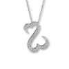 Thumbnail Image 1 of Diamond Necklace 1/4 ct tw 10K White Gold 18"